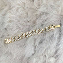 Load image into Gallery viewer, gold iced out honey chunky chain bracelet blogger style 