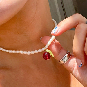 Cherry Pearl Choker