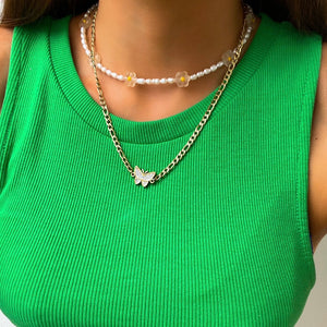 Butterfly Gold Necklace