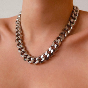 Layla Silver Chunky Necklace