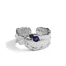 Load image into Gallery viewer, Silver Sapphire Ring