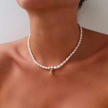 Load image into Gallery viewer, Pearl Initial Necklace