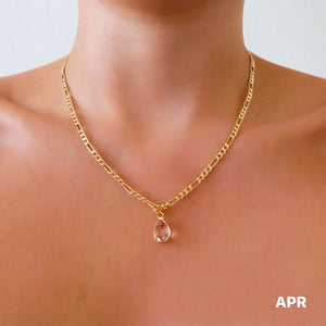 Birthstone Gold Dainty Necklace