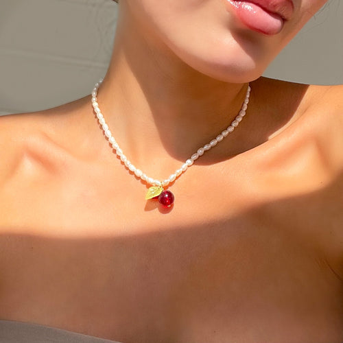 Cherry Pearl Choker