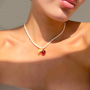 Cherry Pearl Choker