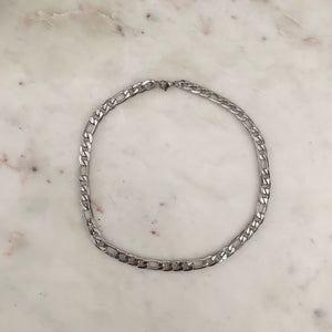 cara silver figaro necklace 