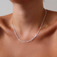 Load image into Gallery viewer, Silver Dainty Figaro Necklace