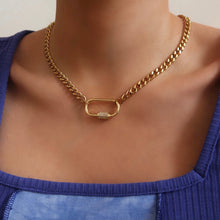 Load image into Gallery viewer, Gold Clasp Ivy Curb Necklace