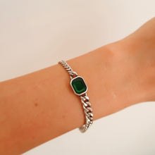 Load image into Gallery viewer, Emerald Silver Bracelet