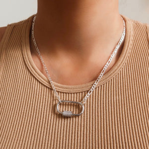 Mila Silver Clasp Dainty Necklace