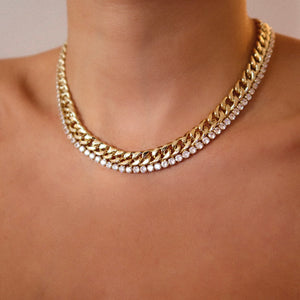 Sophia Tennis Gold Necklace
