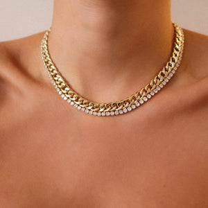 Sophia Tennis Gold Necklace